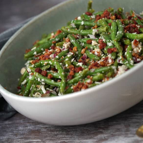bønnesalat-med-bacon Bønnesalat med bacon