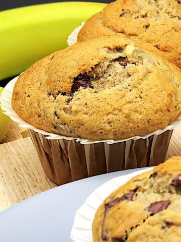 billede med bananmuffins