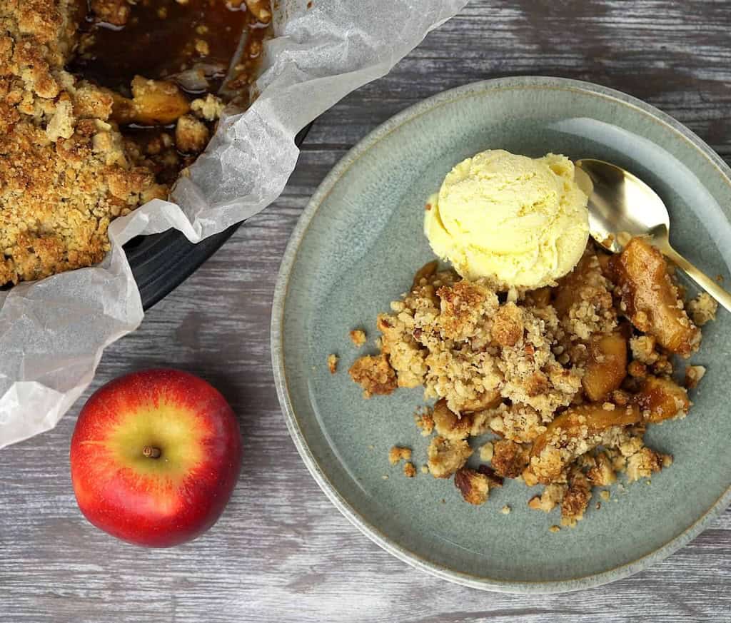 Billede af æblecrumble.