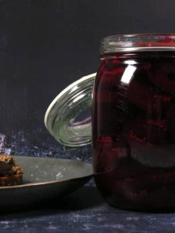 Billede af syltede rødbeder.