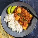 Vegansk Keema Madras med røde linser Vegansk Keema Madras med røde linser