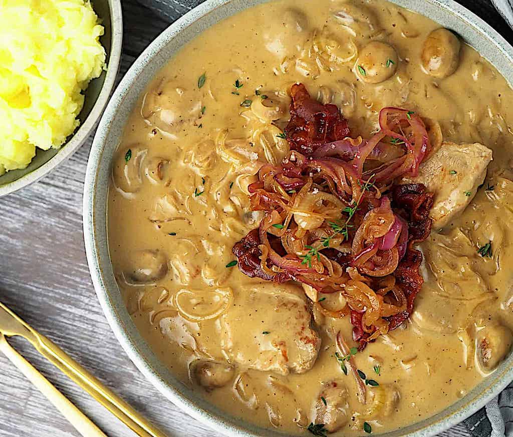 Billede af mørbrad a la creme.