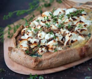 Galette med champignon, spinat og feta
