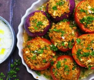 Yemista - græske fyldte grøntsager i ovn