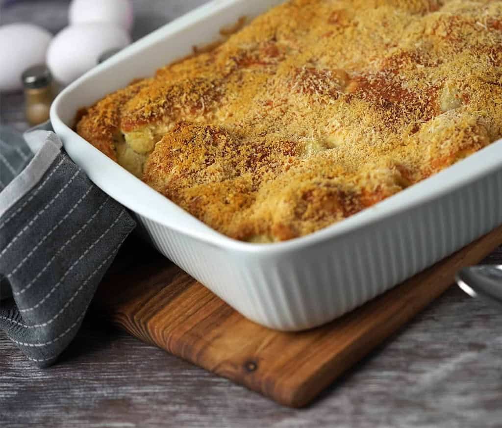 Billede af blomkålsgratin.