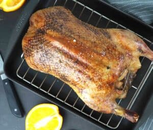 billede med andesteg og stegt and