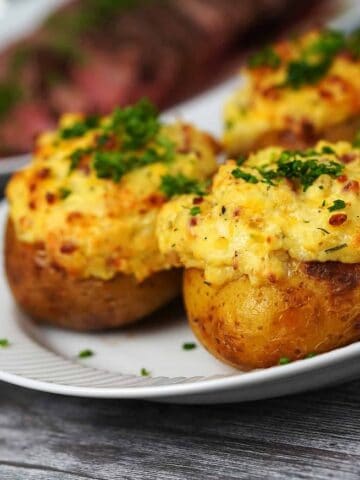 fyldte bagekartofler i airfryer